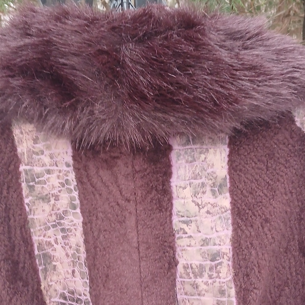 Terry Lewis Genuine Lamb Jacket  Rich Eggplant Color Sz 1X  LUXURY - Picture 11 of 12